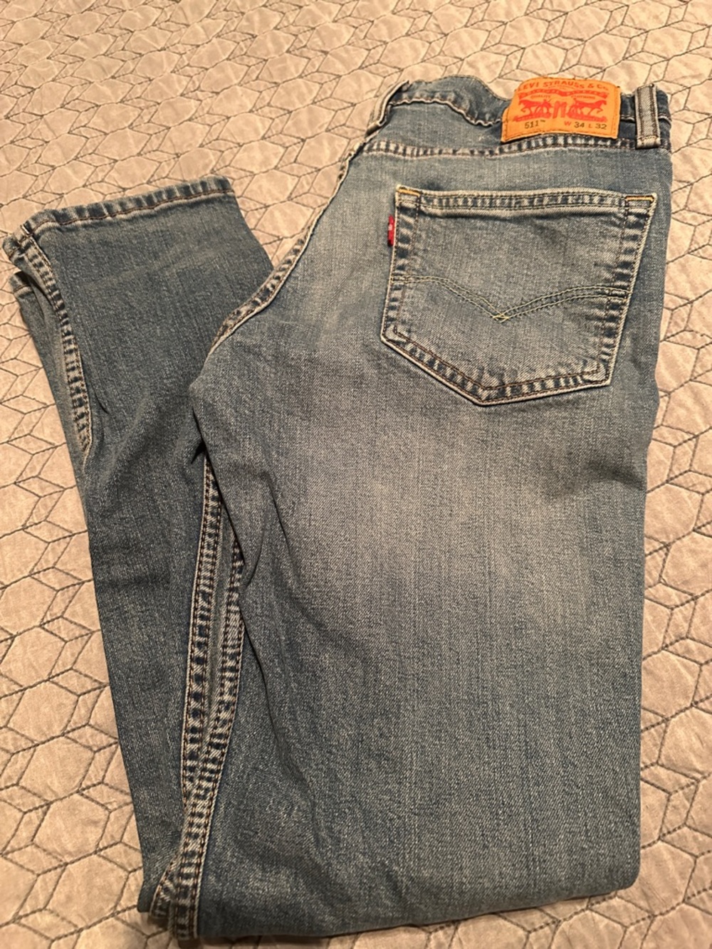 Levi's Men's Light Blue Slim Straight Jeans